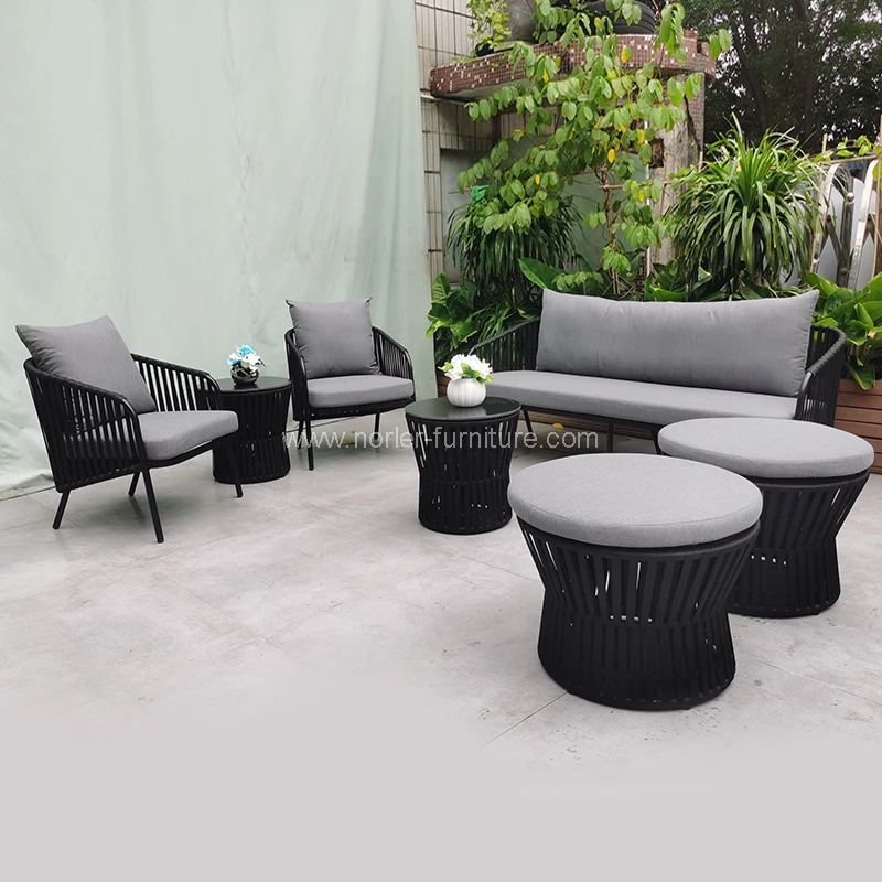 Tali moden tahan lama menenun sofa luaran
