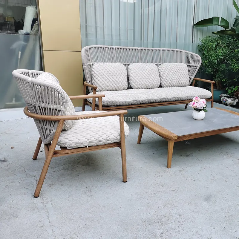 Sofa Luar Tali Tahan Jati