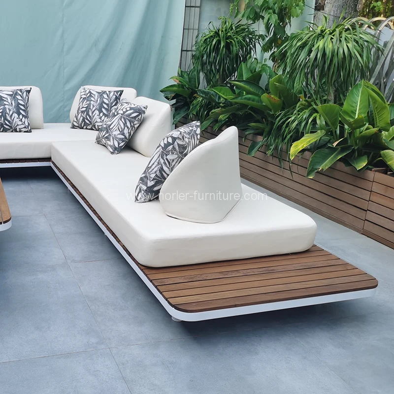 Sofa luaran asas kayu jati tahan lama