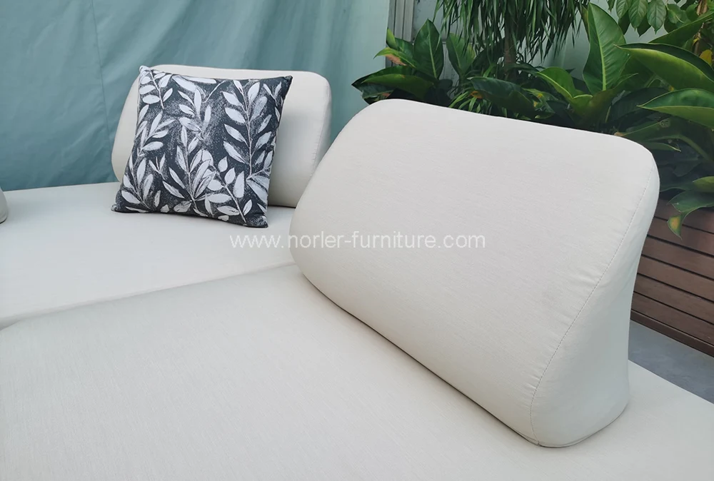 Durable Teak Wood Base Outdoor Sofa