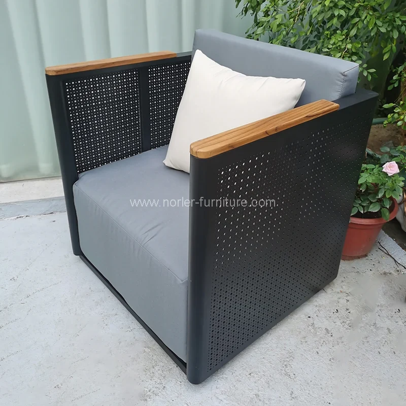 Sofa Armrest Bingkai Aluminium Luaran Moden
