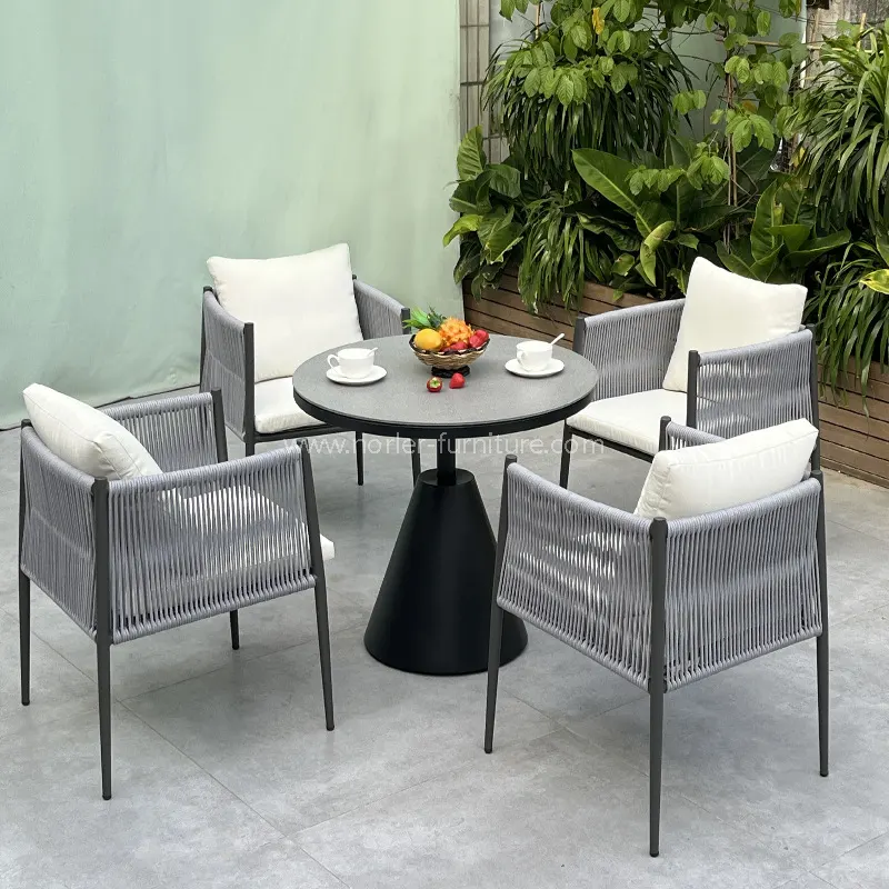Set balkoni bingkai tahan karat aluminium moden