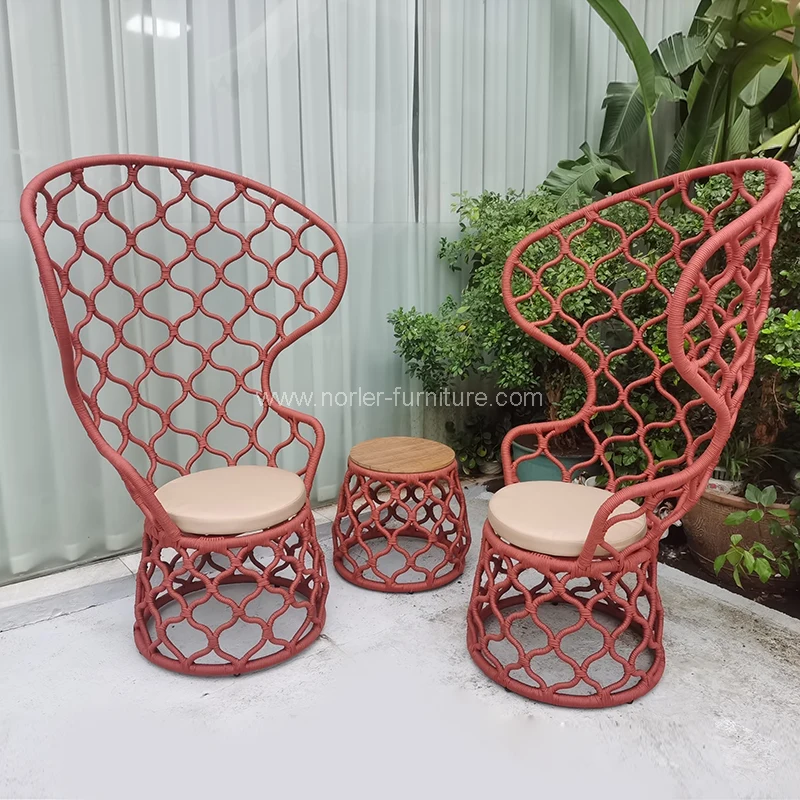 Sofa tenunan tali luaran ratu moden
