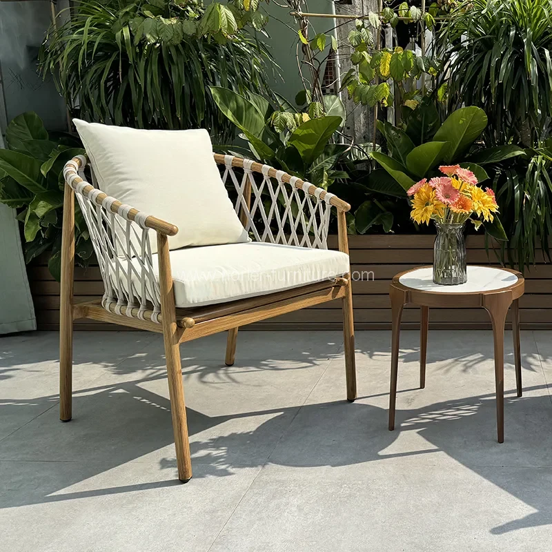 Set Taman Kayu Jati Balkoni Luaran