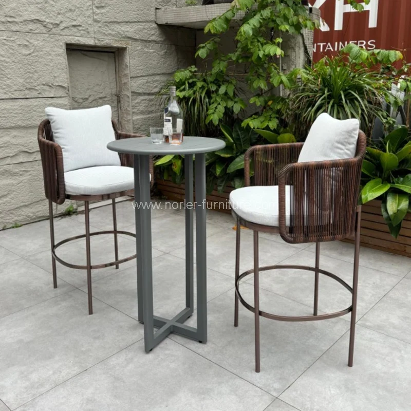 Kerusi bar aluminium balkoni taman luar
