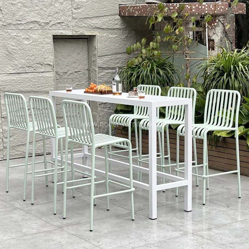 Kerusi Bar Aluminium Balkoni Taman Luaran