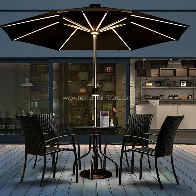 Parasol Cahaya Solar dan Pemanasan LED Pintar LED